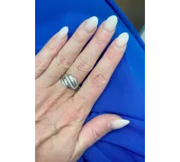 Prsteň z bieleho zlata 141