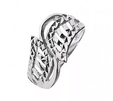 Prsteň z bieleho zlata 618