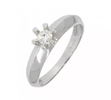 Prsteň z bieleho zlata 2070