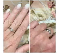 Prsteň z bieleho zlata 2070