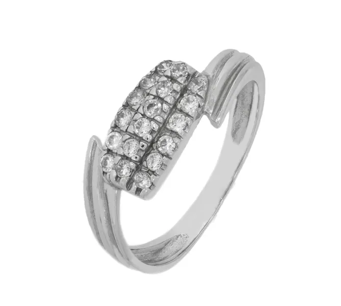 Prsteň z bieleho zlata 645