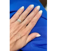 Prsteň z bieleho zlata 645