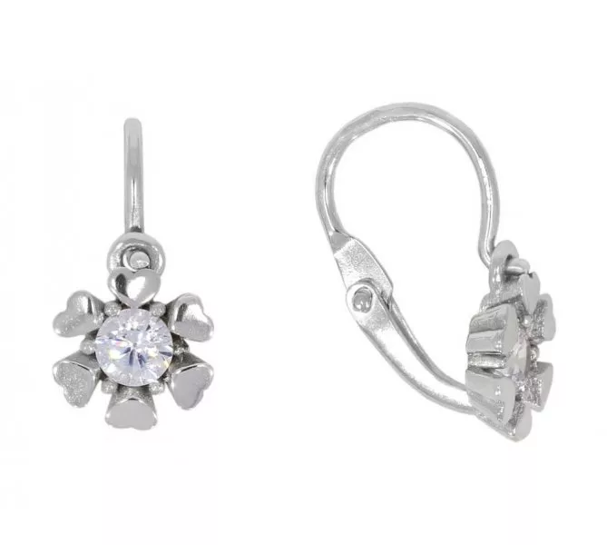 Detské náušnice z bieleho zlata 2718