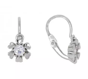 Detské náušnice z bieleho zlata 2718