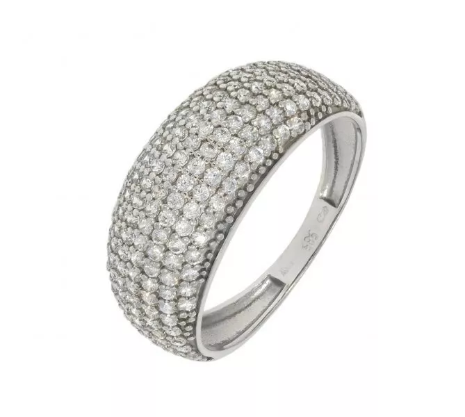 Prsteň z bieleho zlata 2067