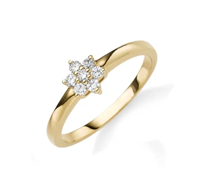 Diamantový zlatý prsteň 107