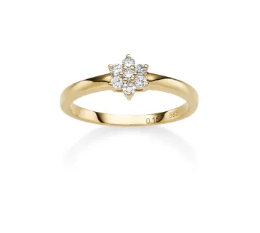 Diamantový zlatý prsteň 107