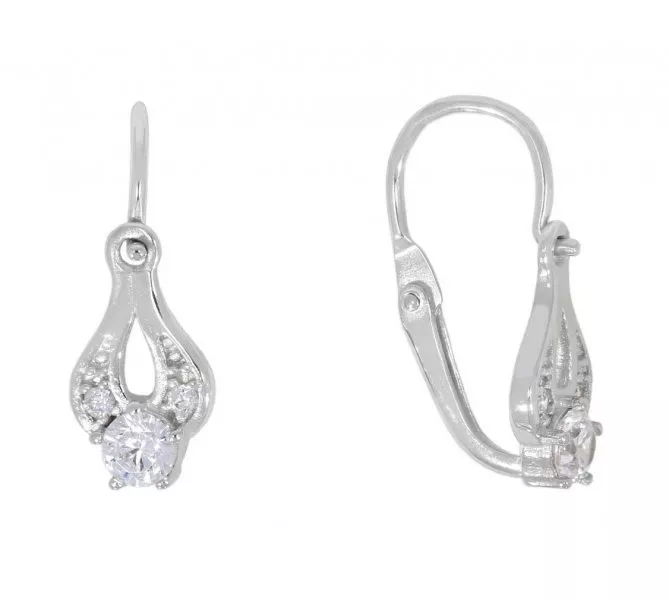 Detské náušnice z bieleho zlata 2719