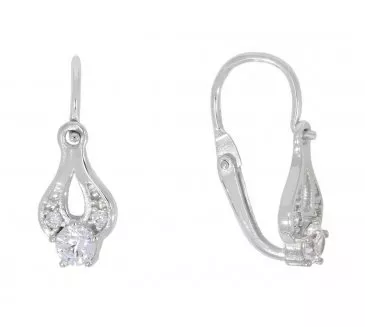 Detské náušnice z bieleho zlata 2719