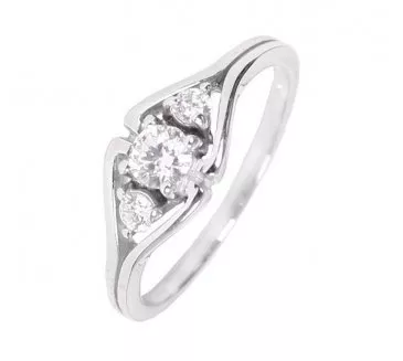Prsteň z bieleho zlata 1381
