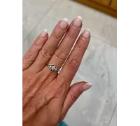 Prsteň z bieleho zlata 1381