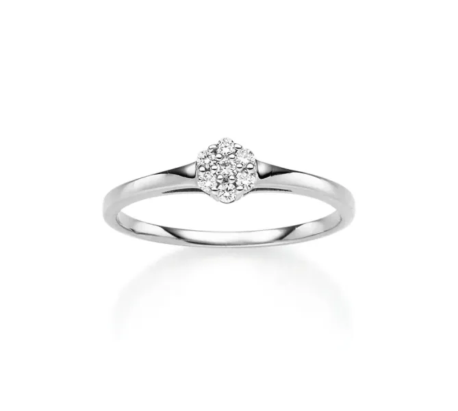 Diamantový prsteň z bieleho zlata 108