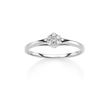 Diamantový prsteň z bieleho zlata 108