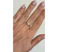 Diamantový prsteň z bieleho zlata 108