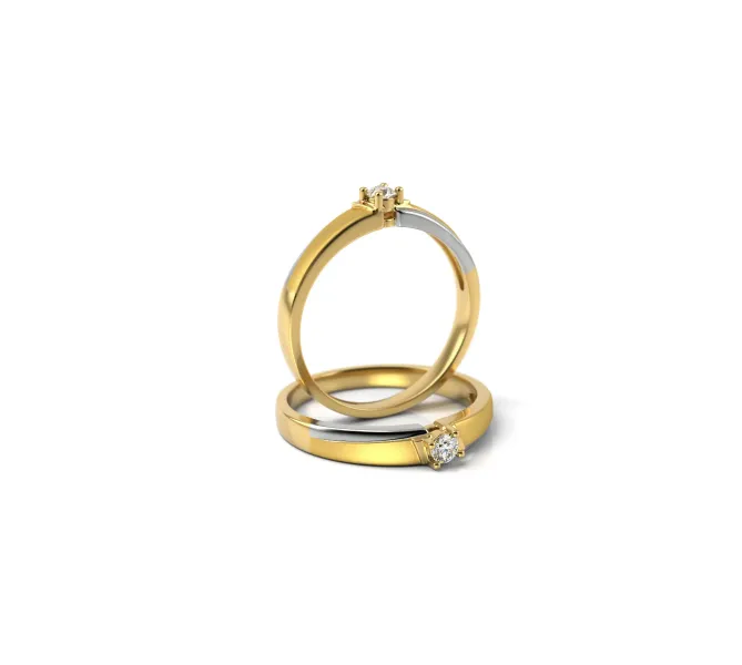 Diamantový zlatý prsteň 110