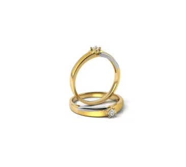 Diamantový zlatý prsteň 110
