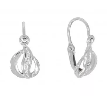 Detské náušnice z bieleho zlata 2672