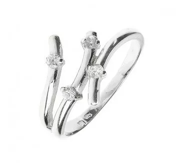 Prsteň z bieleho zlata 363