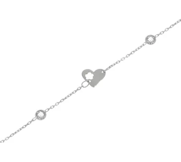 Náramok z bieleho zlata 1105