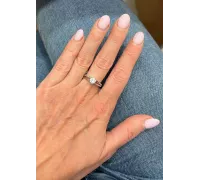 Prsteň z bieleho zlata 971