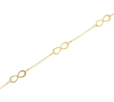 Zlatá retiazka na nohu 1258