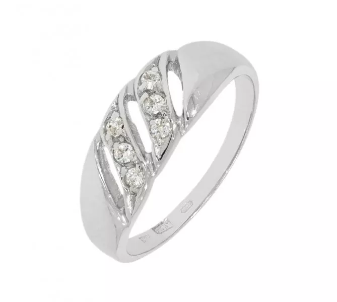 Prsteň z bieleho zlata 1860