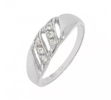 Prsteň z bieleho zlata 1860