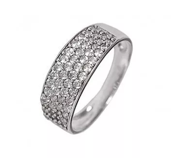 Prsteň z bieleho zlata 777