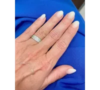 Prsteň z bieleho zlata 777