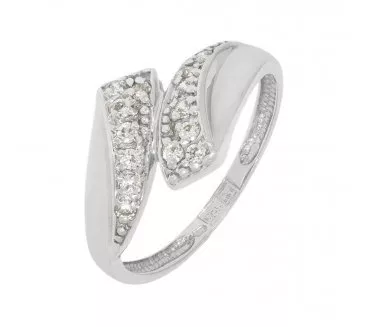 Prsteň z bieleho zlata 784