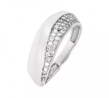 Prsteň z bieleho zlata 1382