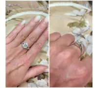 Prsteň z bieleho zlata 2146