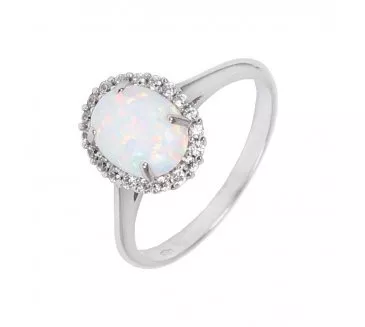 Prsteň z bieleho zlata 1420