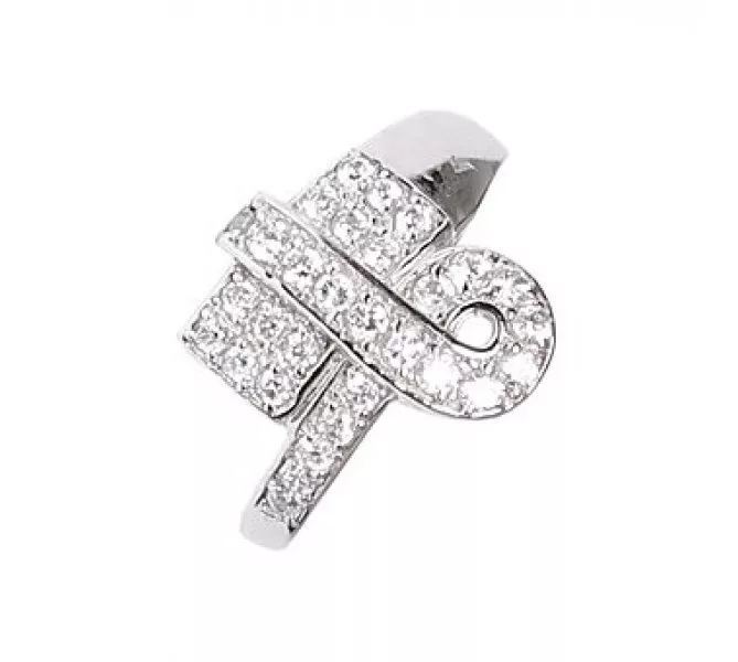 Prsteň z bieleho zlata 687