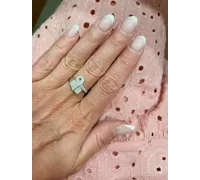 Prsteň z bieleho zlata 687