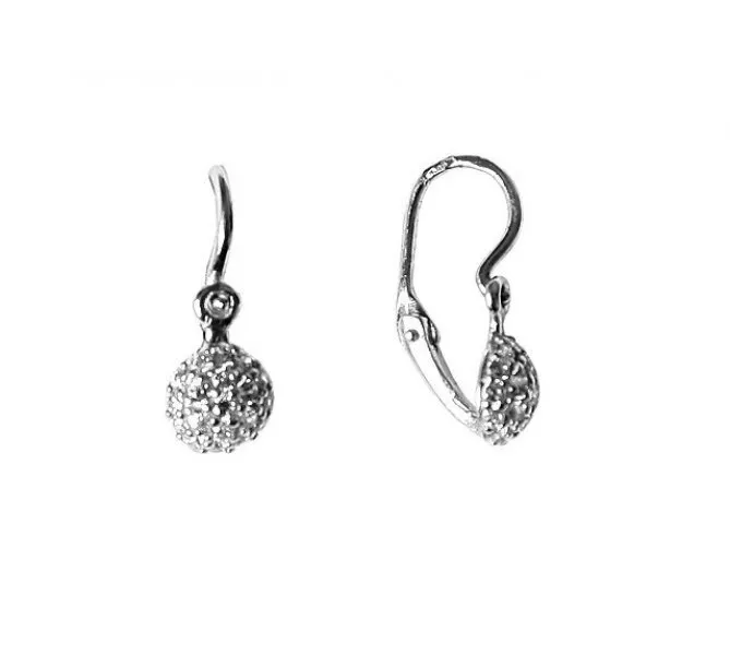 Detské náušnice z bieleho zlata 907