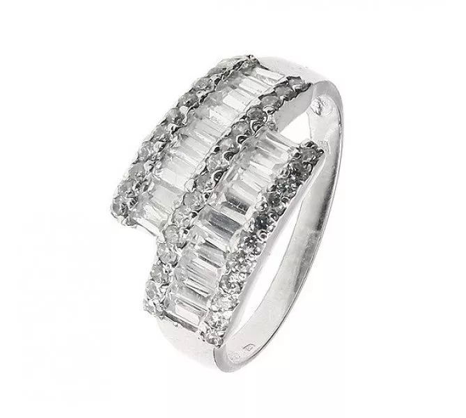 Prsteň z bieleho zlata 351