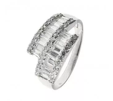 Prsteň z bieleho zlata 351