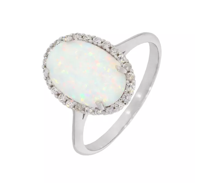 Prsteň z bieleho zlata 2575