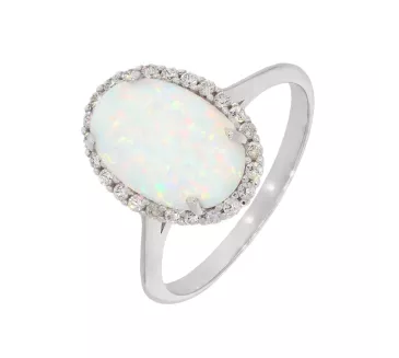 Prsteň z bieleho zlata 2575