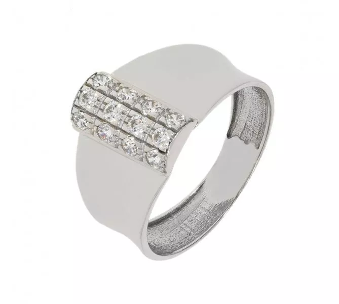 Prsteň z bieleho zlata 1819