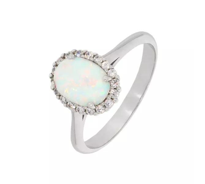 Prsteň z bieleho zlata 2574