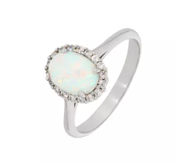 Prsteň z bieleho zlata 2574