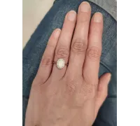 Prsteň z bieleho zlata 2574