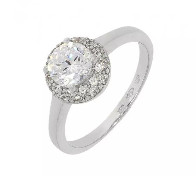 Prsteň z bieleho zlata 1858