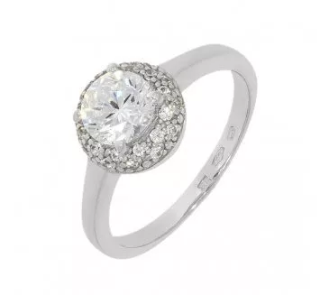 Prsteň z bieleho zlata 1858