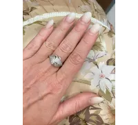 Prsteň z bieleho zlata 1257