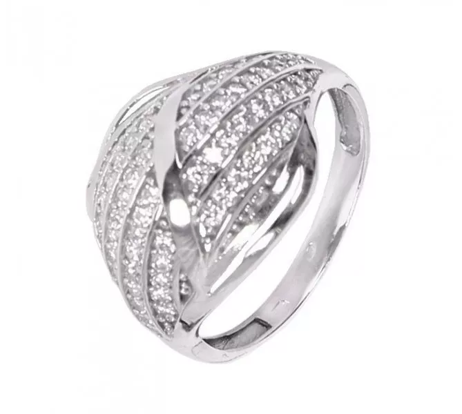 Prsteň z bieleho zlata 1344