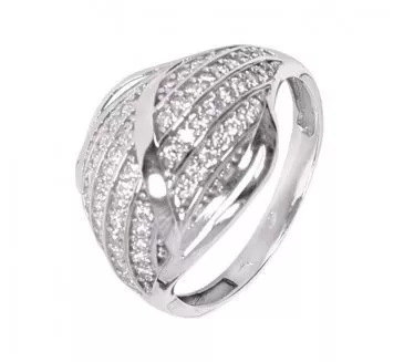 Prsteň z bieleho zlata 1344