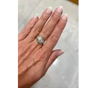 Prsteň z bieleho zlata 1344